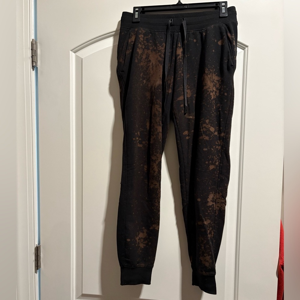 Athletic Works Black Bleach Dyed Joggers